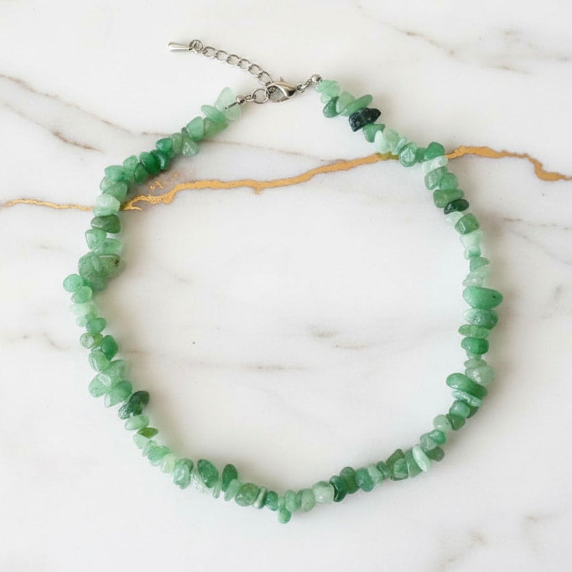 Aventurin Splitter Halskette – Ruhe & Lebensfreude