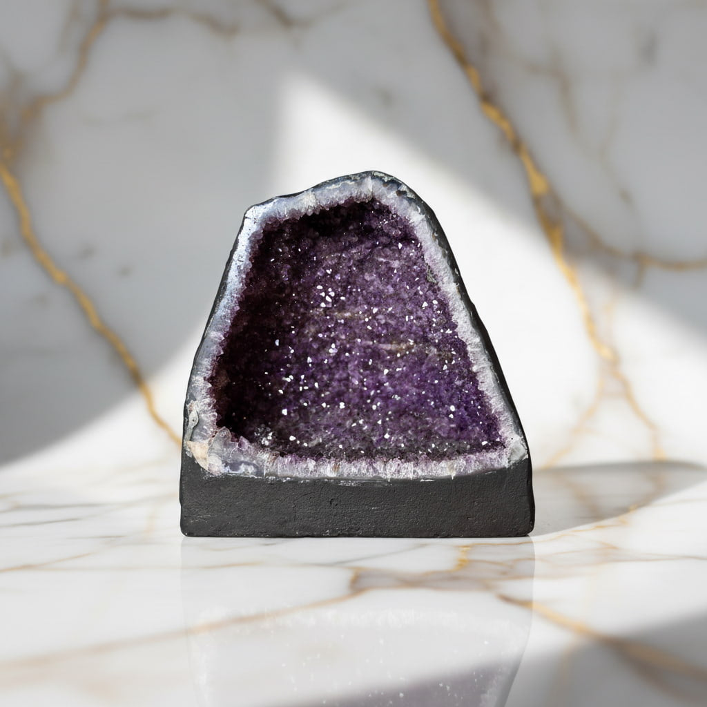 Sehr große Amethystdruse 14 kg – Mystische Kristallhöhle CrystalScents