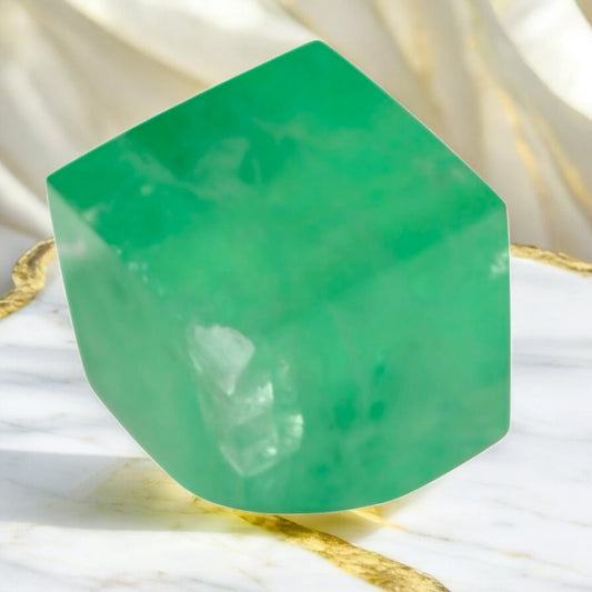 1 Grüner Fluorit Würfel - CrystalScents