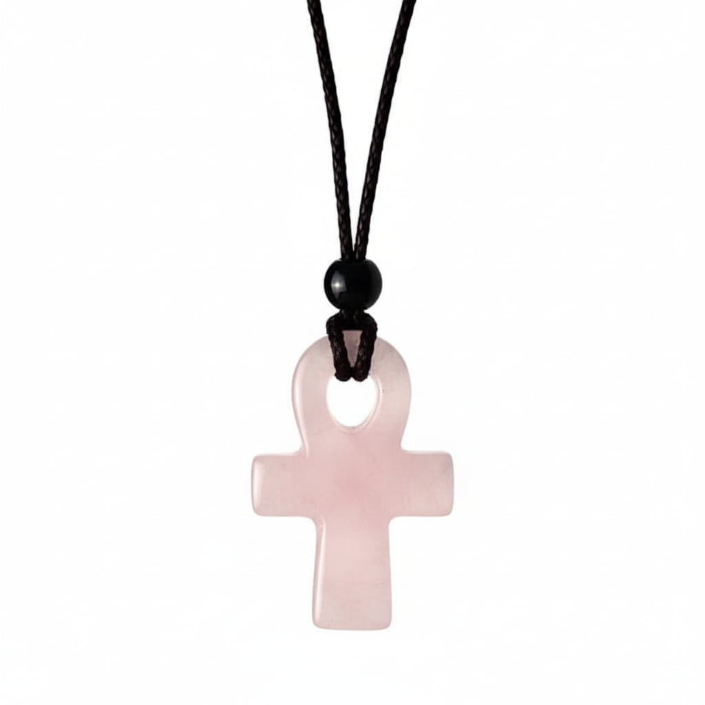 Rosenquarz Halskette - Anch Anhänger CrystalScents