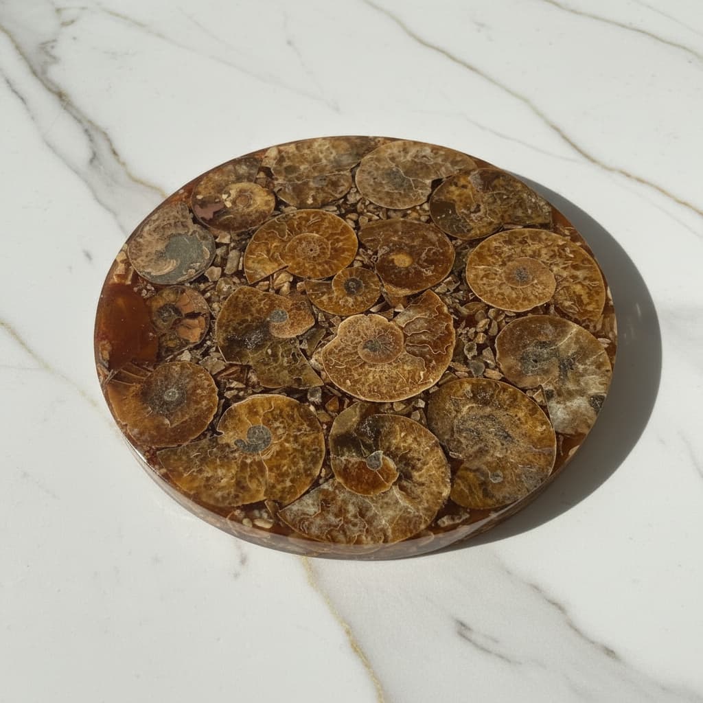 Ammoniten Scheibe - Fossile Kunst CrystalScents