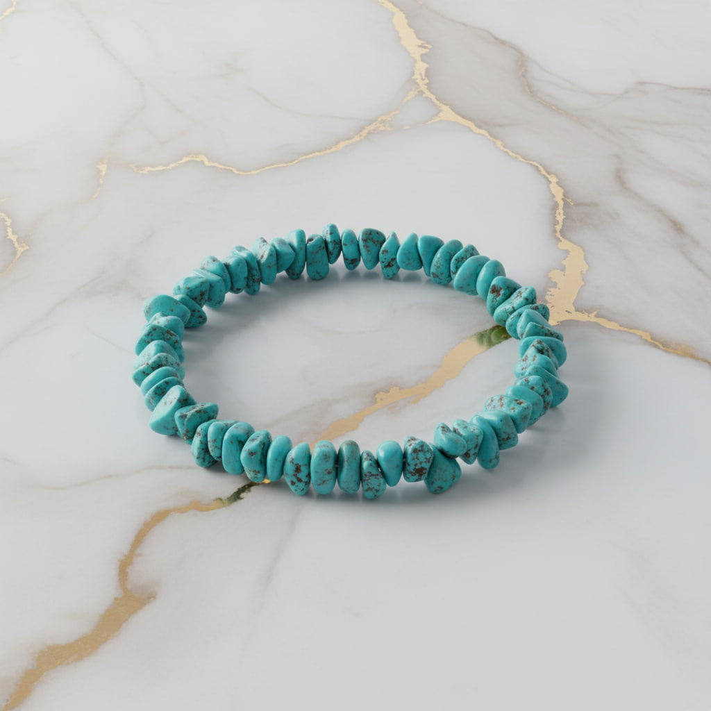 Türkis Splitter Armband – Kommunikation & Balance