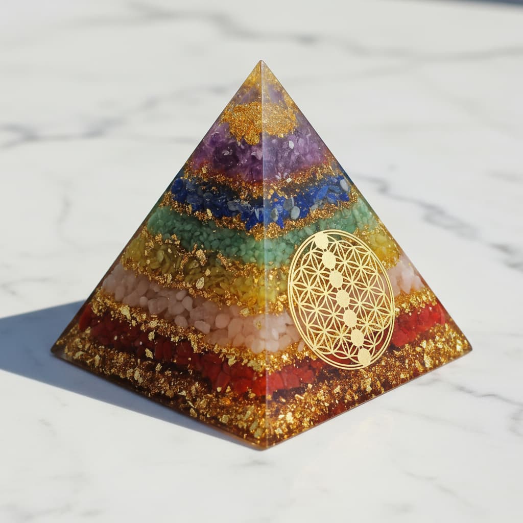 Orgonit Chakra Pyramide – Harmonische Energie CrystalScents