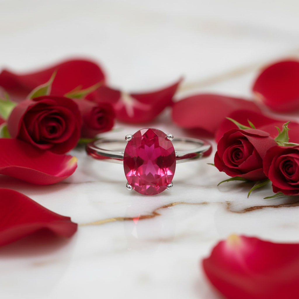 Rubin Ring in Silber – Zeitlose Leuchtkraft in kräftigem Rot CrystalScents