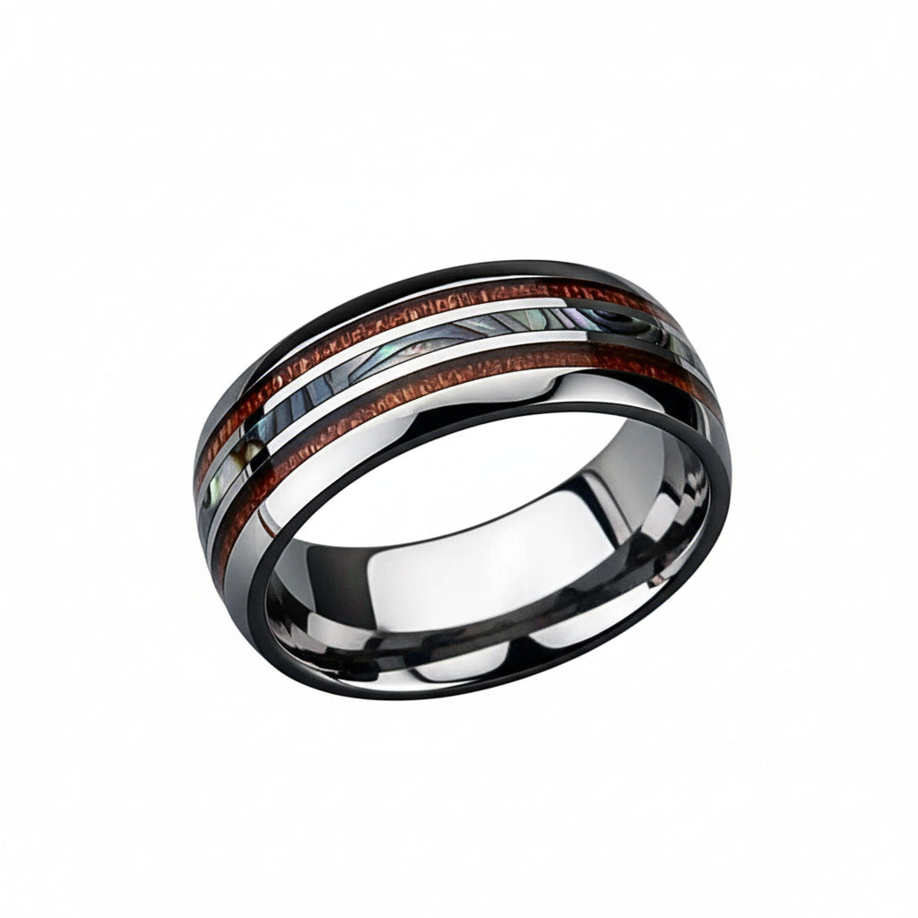 Ring mit dunkler Holzmaserung – Schmuckstück für natürliche Akzente CrystalScents