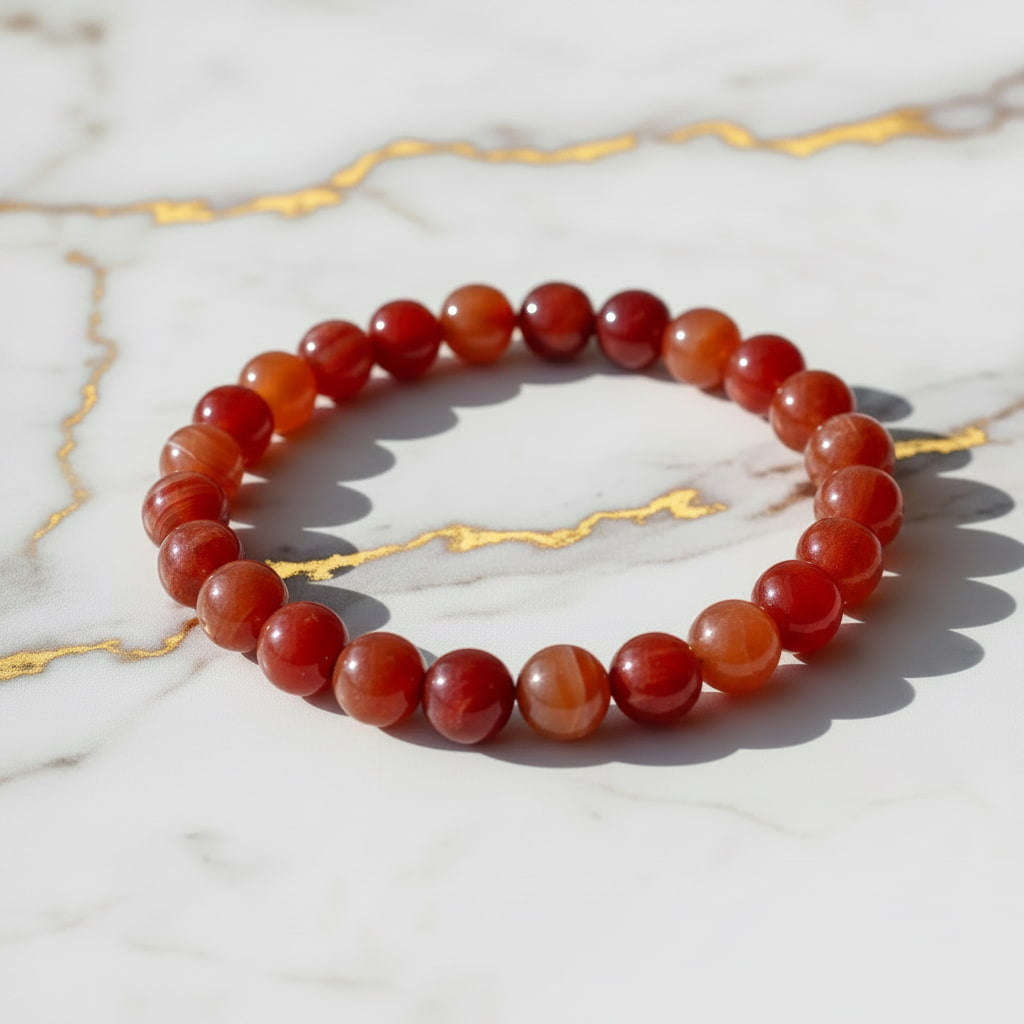Karneol Kugelarmband – Lebensfreude & innere Stärke