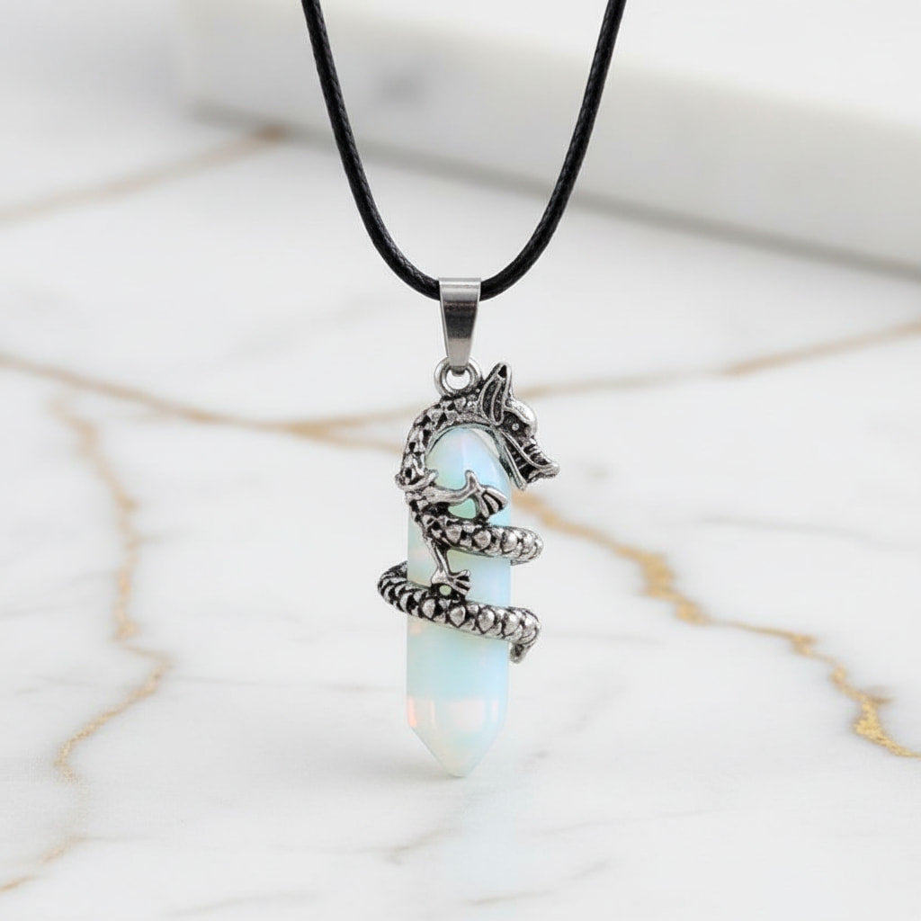 Opalit Halskette – Doppelender Drache JETZT sichern CrystalScents
