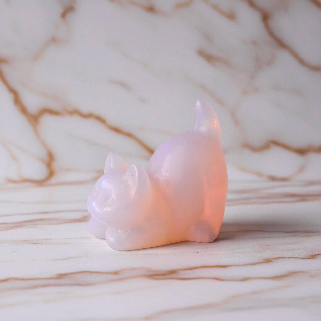 Opalit Katze - Schimmernd rosa CrystalScents