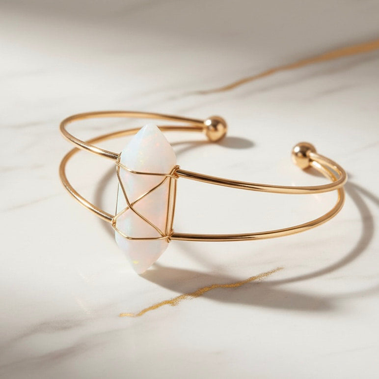 Opalit Armreif – Offenes Design CrystalScents