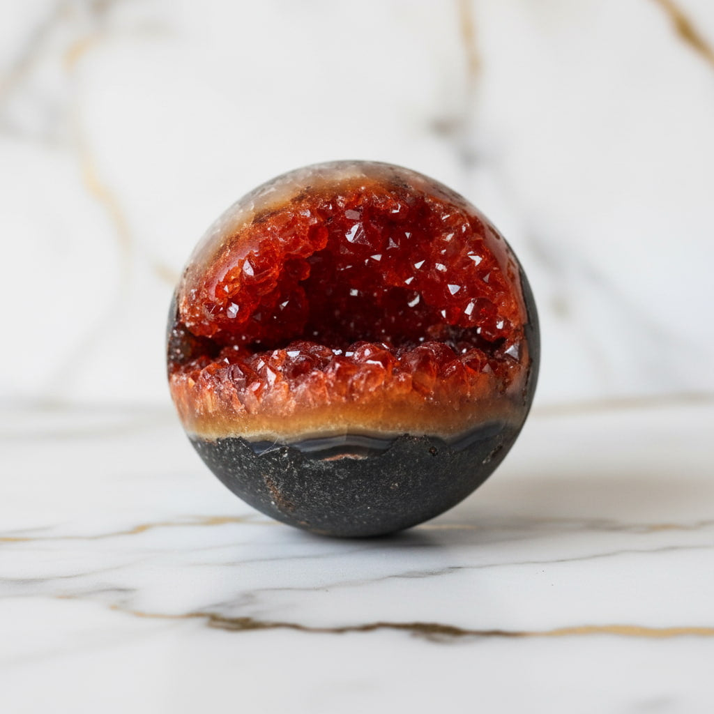 Amethyst Kugel - Rot & Funkelnd CrystalScents