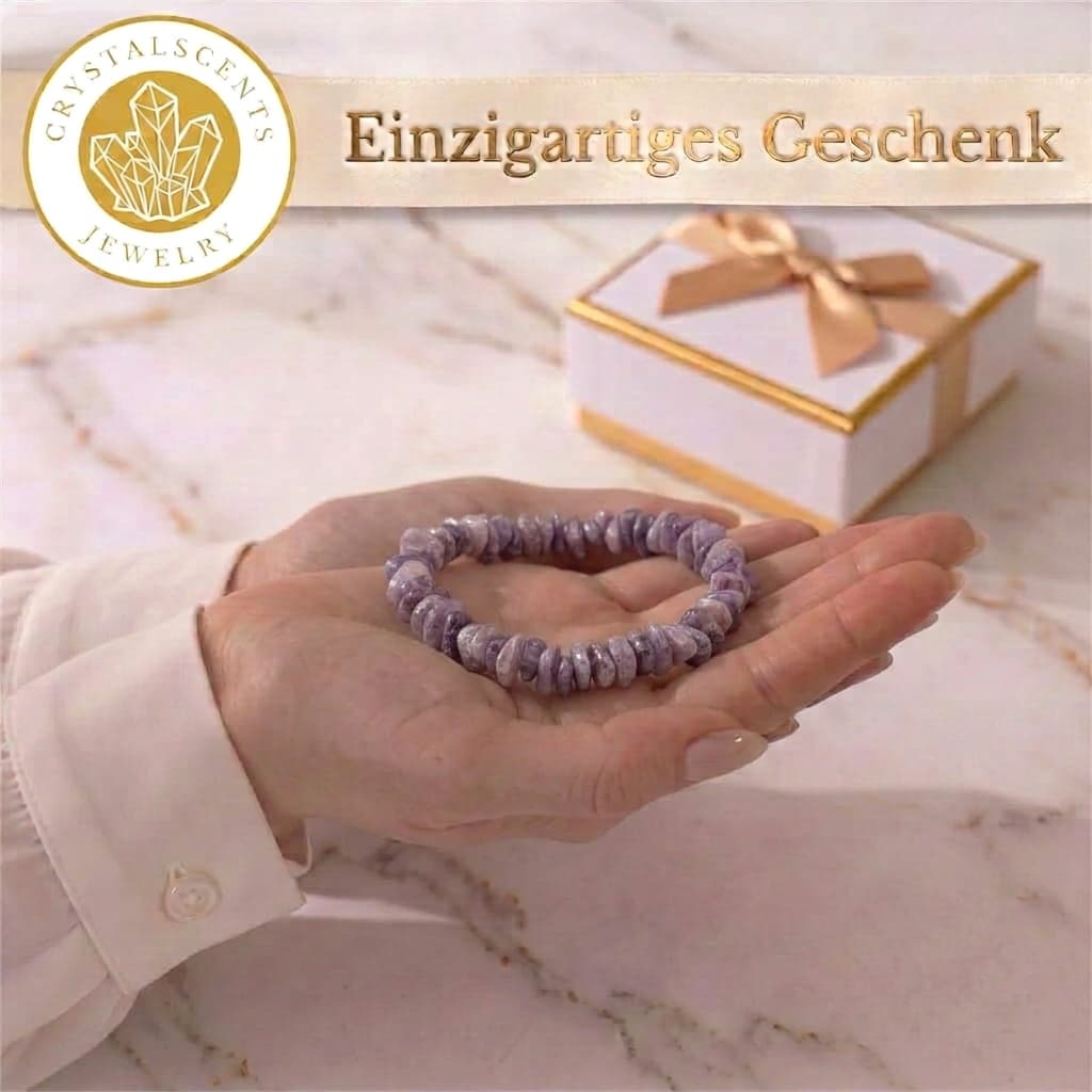 Lepidolith Splitterarmband – Balance, Gelassenheit & Geschenk