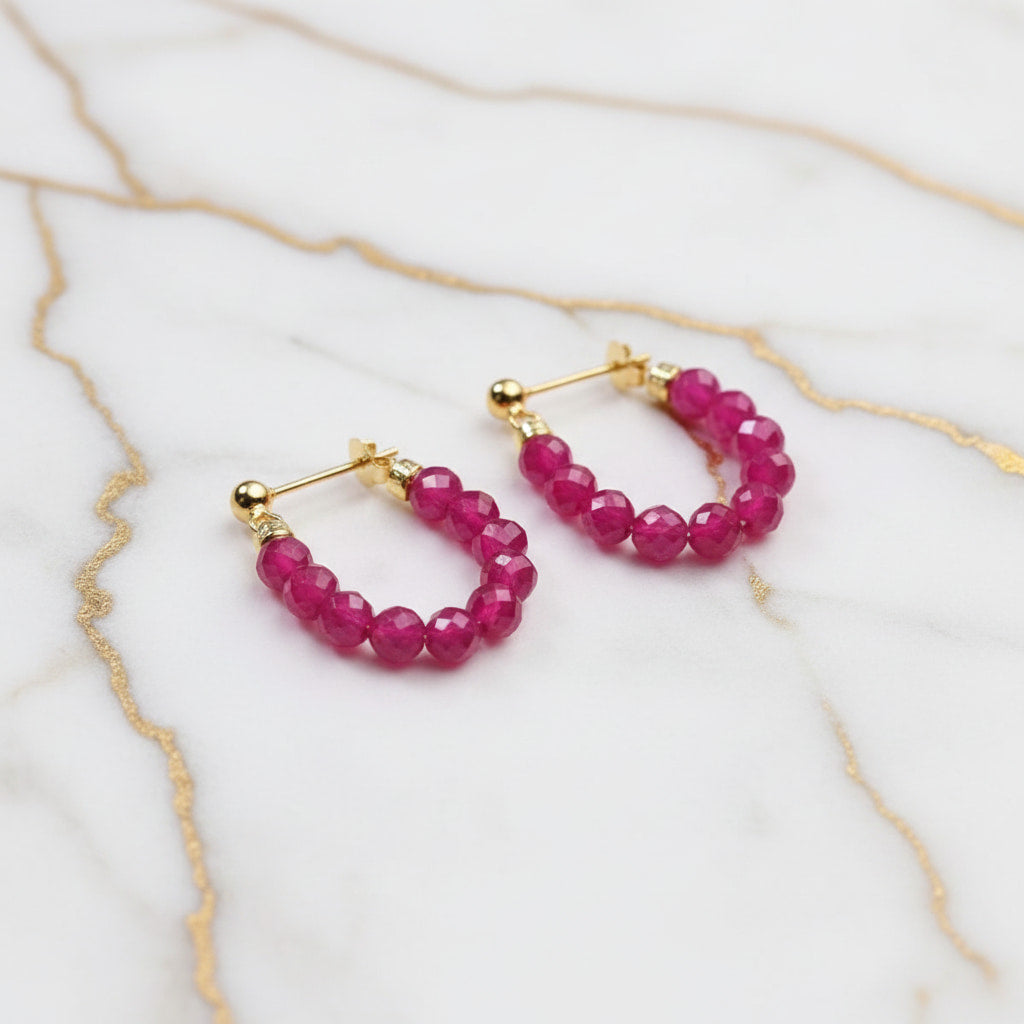 Rubin Ohrringe – Funkelnde Akzente CrystalScents