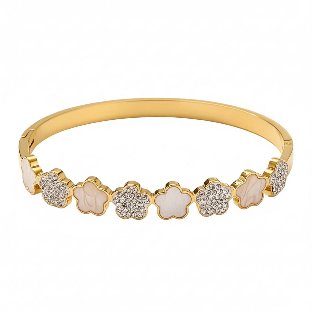 Armband in Gold - Glitzernde Blütenmotive CrystalScents