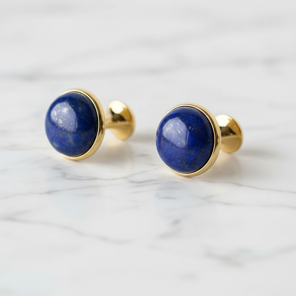 Lapislazuli Manschettenknöpfe - Königlich stark CrystalScents