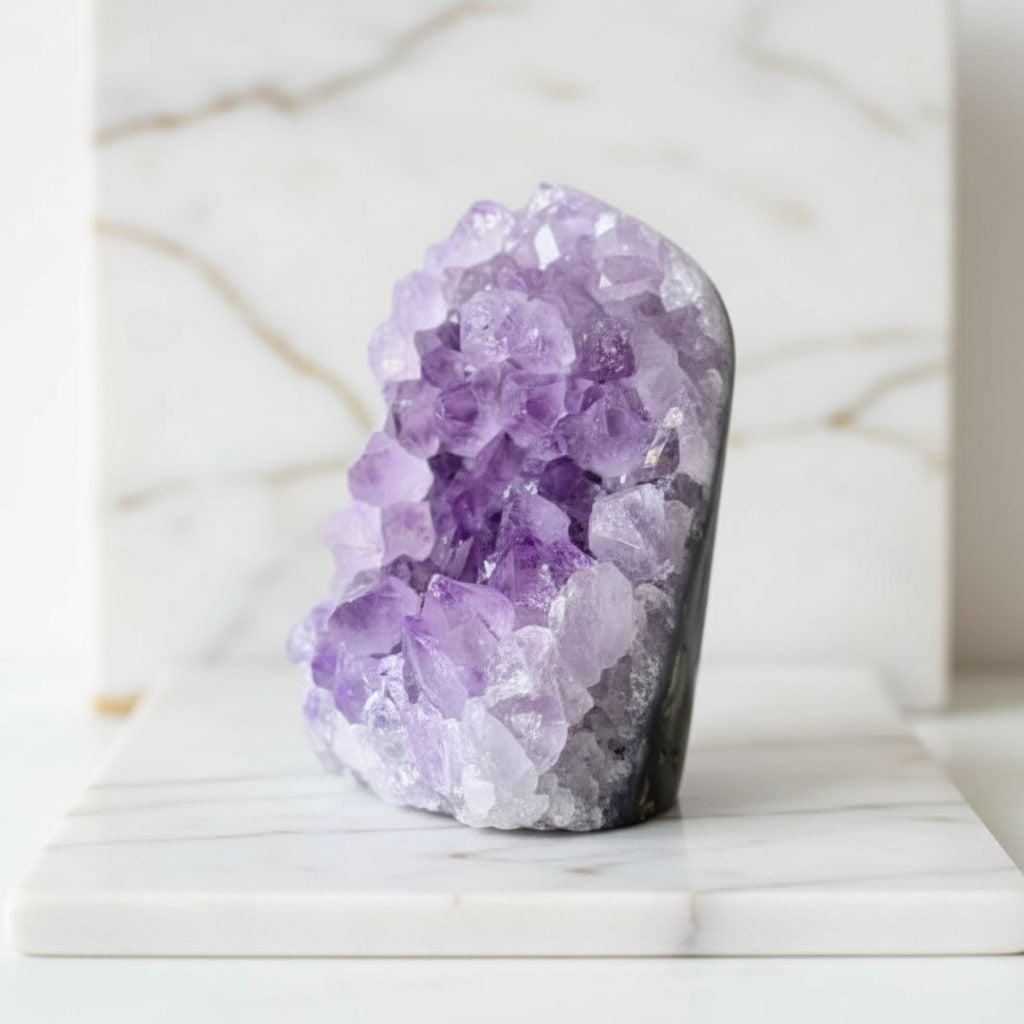 Amethystdruse mit Glitzerkristallen – Edler Blickfang CrystalScents