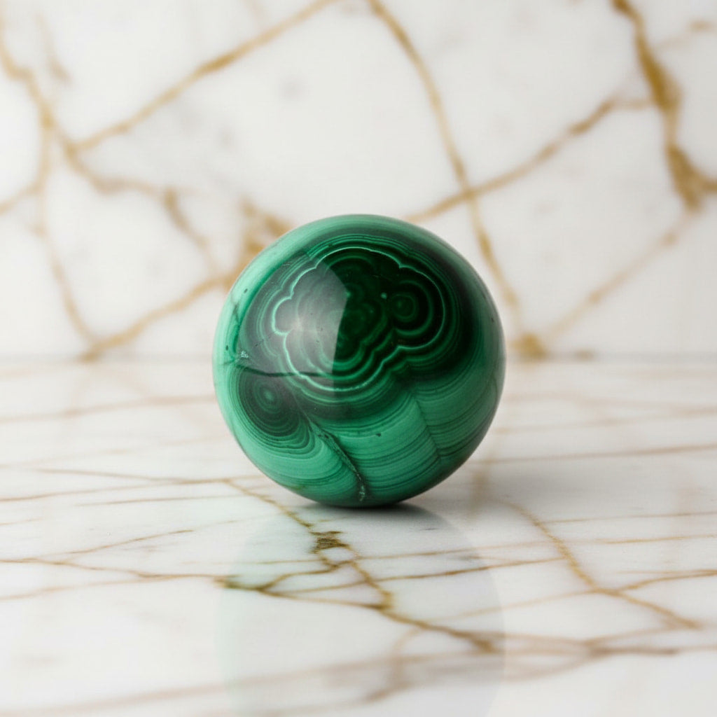 Malachit Kugel – Transformation & Ruhe CrystalScents