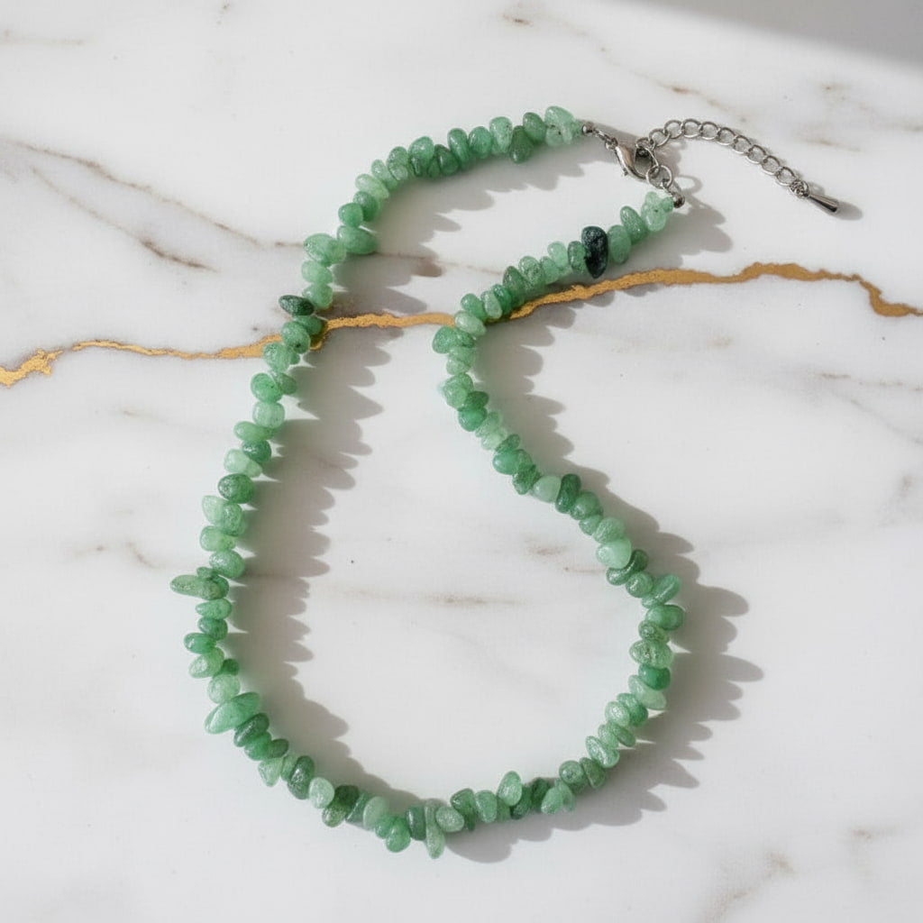 Aventurin Splitter Halskette – Ruhe & Lebensfreude