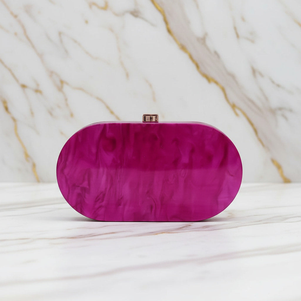 Clutch mit Perlmuttlook in Pink – strahlender Farbakzent CrystalScents