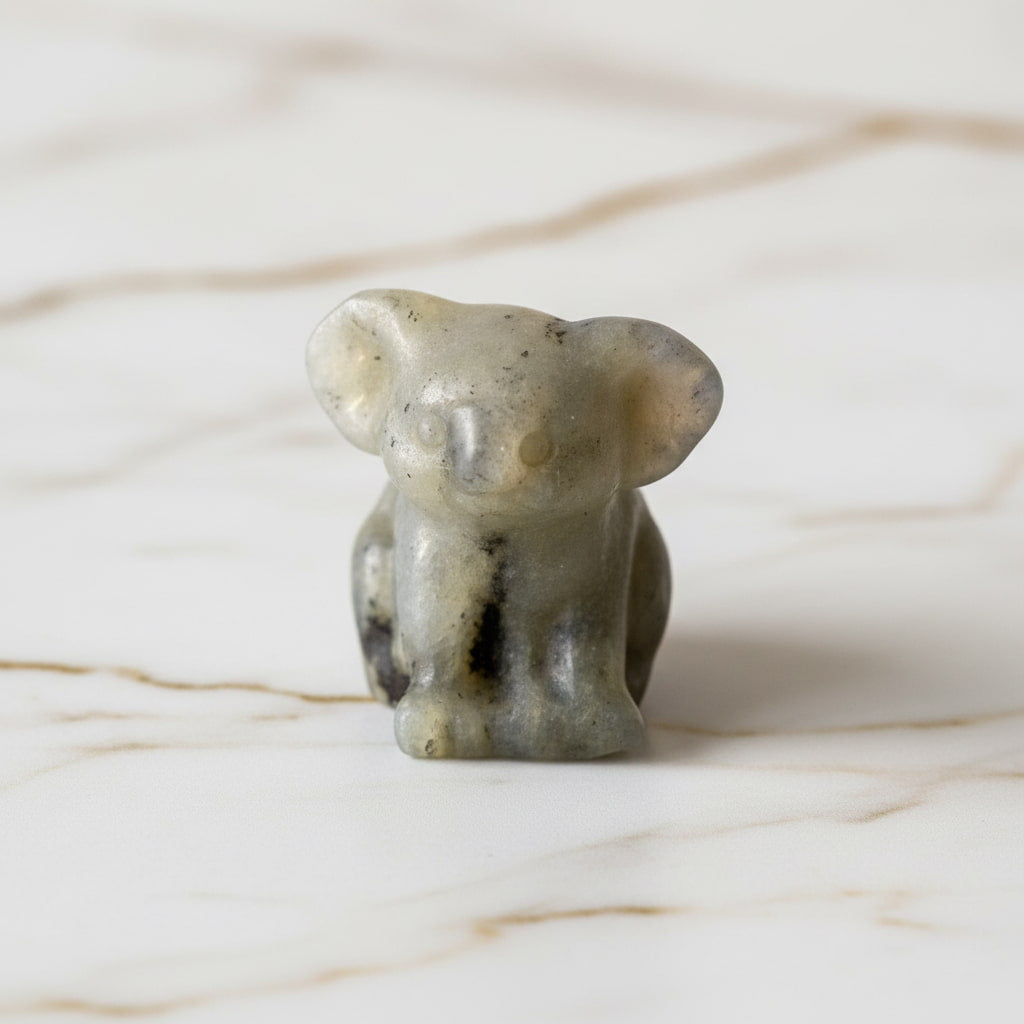 Labradorit Koala - Farbspiel & Freude