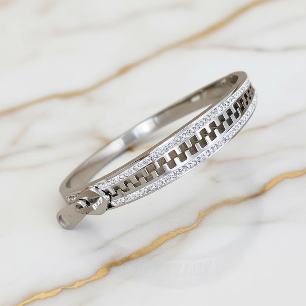 Armband – Silber mit funkelndem „Reißverschluss" CrystalScents