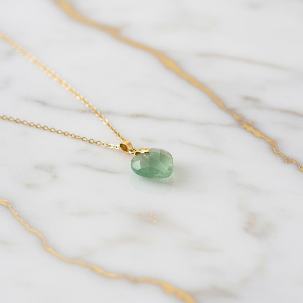 Aventurin Halskette - Glücksherz