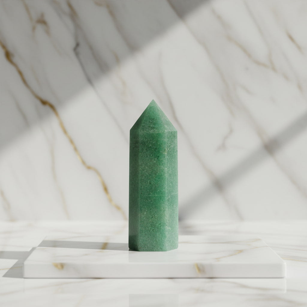 Mini Aventurin Obelisk - Grüne Balance CrystalScents