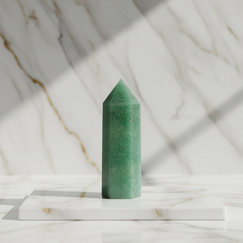 Mini Aventurin Obelisk - Grüne Balance CrystalScents