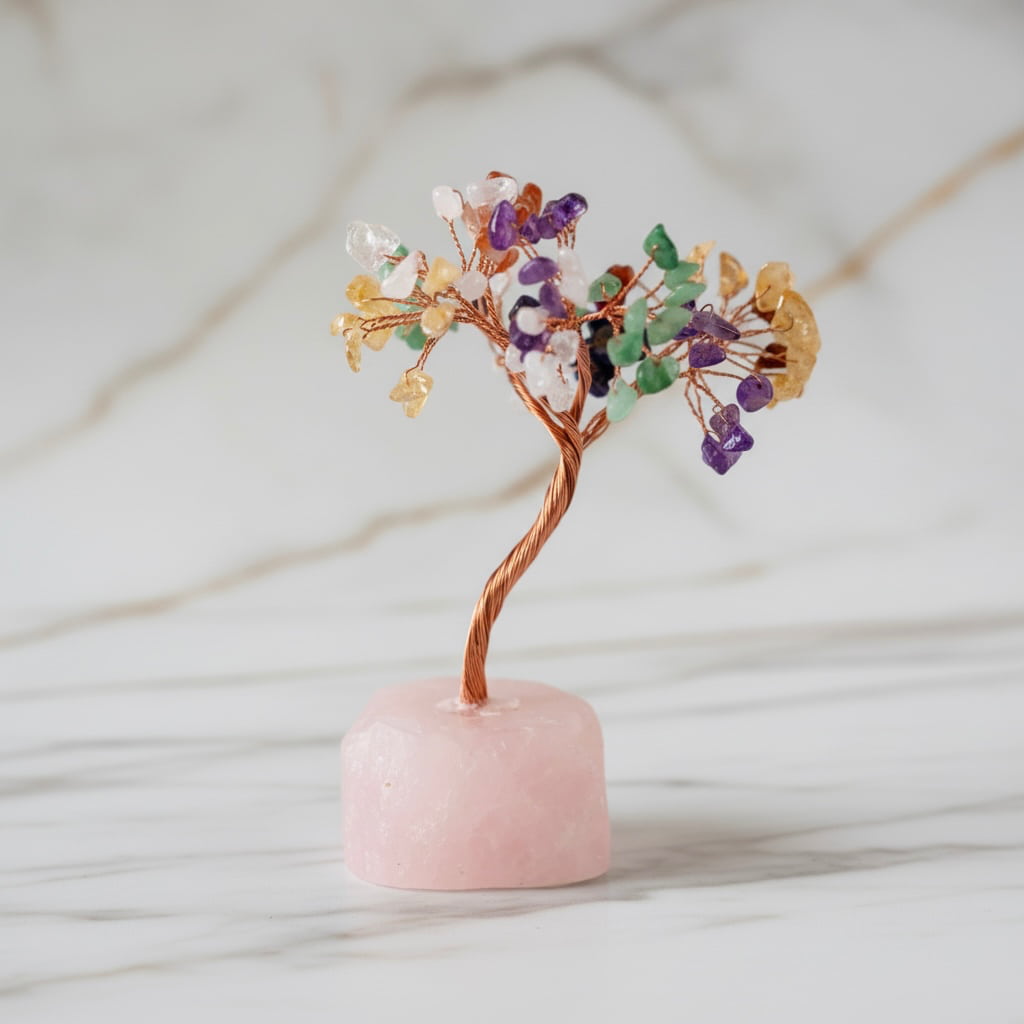 Rosenquarz Chakra Baum - Harmonie der Kristalle CrystalScents