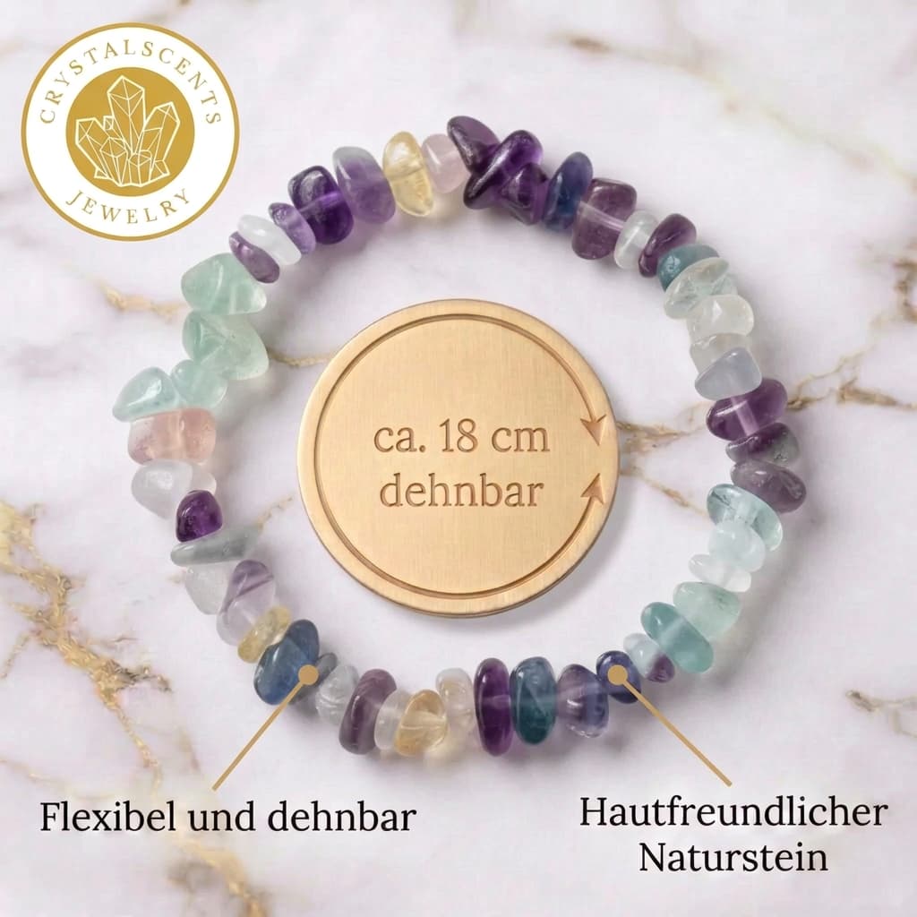 Fluorit Splitterarmband - Fokus & innere Balance