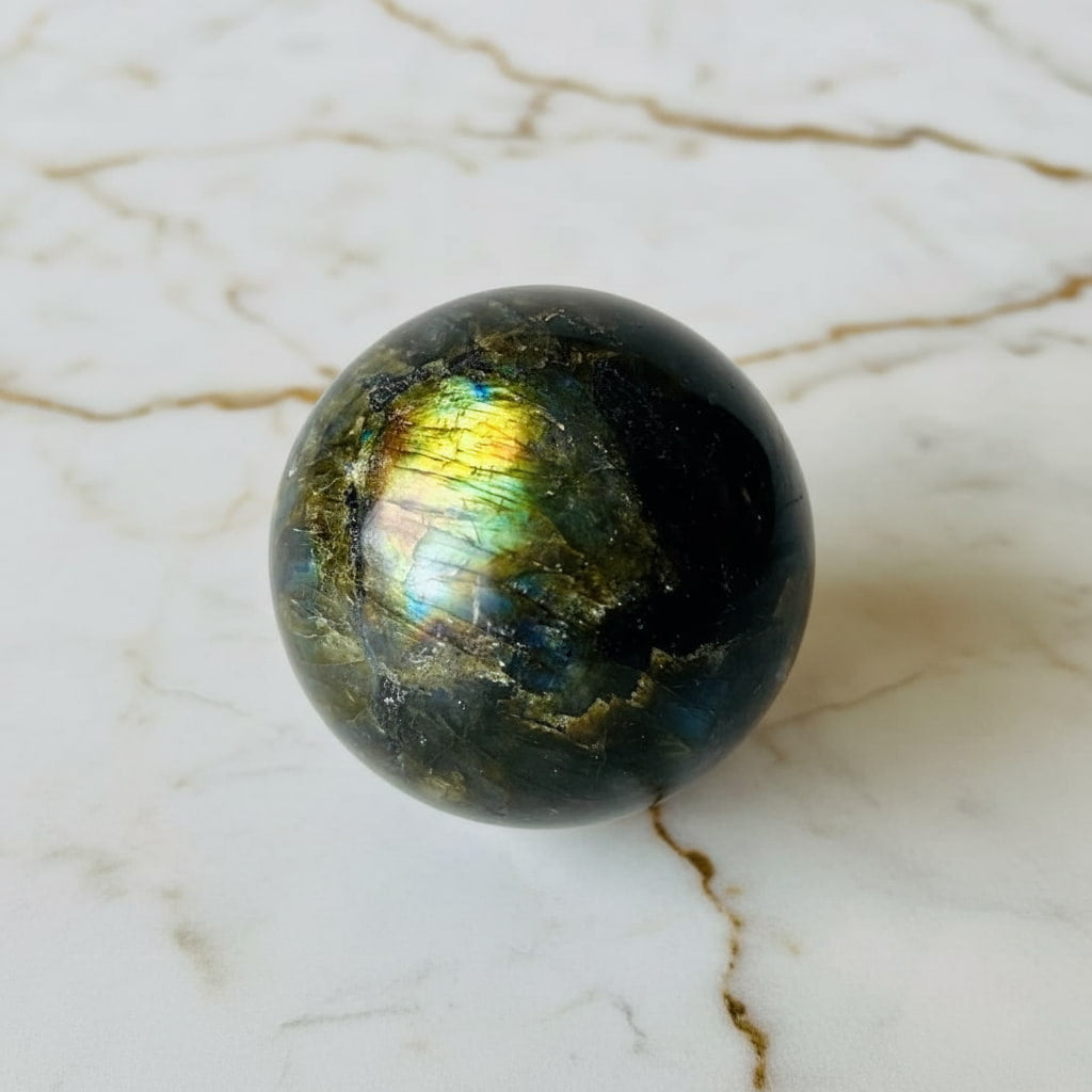 Labradorit Kugel – Mystischer Glanz CrystalScents