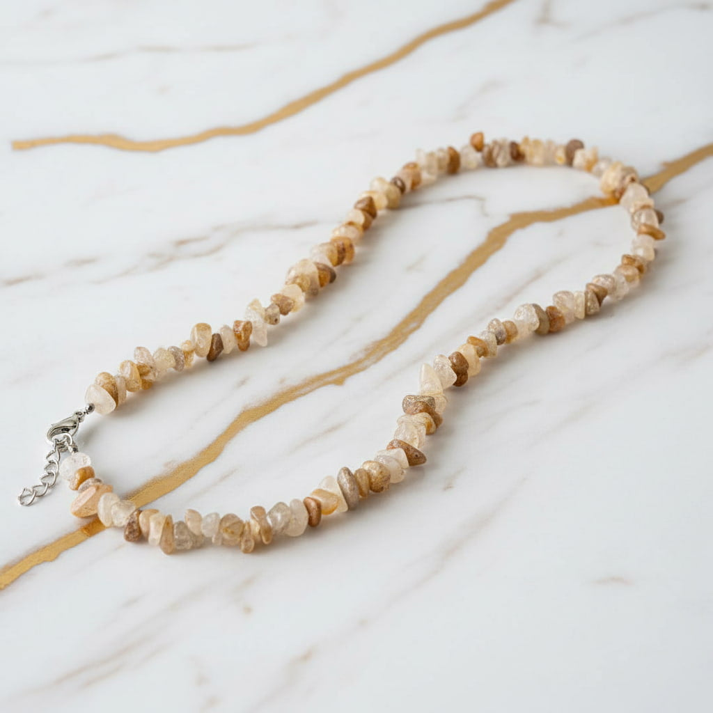 Rutilquarz Splitter Halskette - Kraft & Konzentration