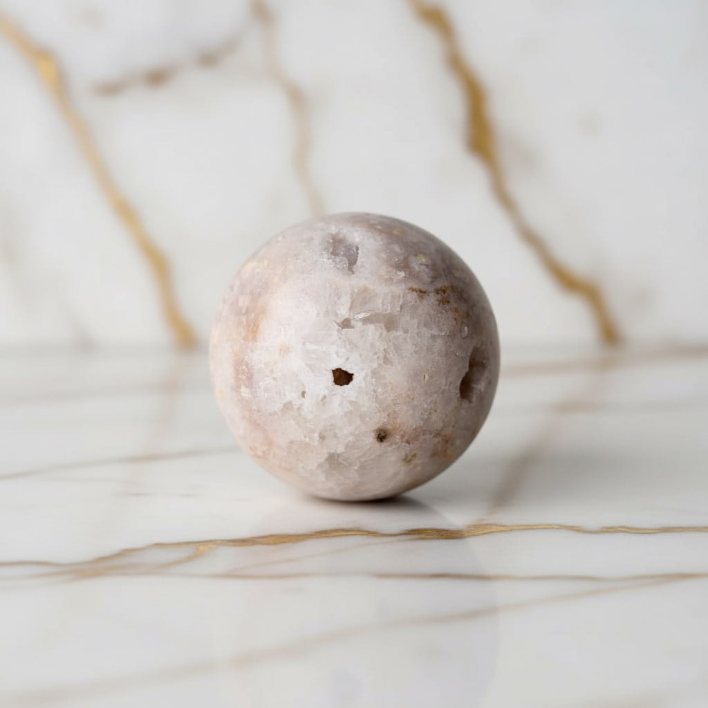 Amethyst Kugel – Rosa Glitzertraum für Harmonie & Balance