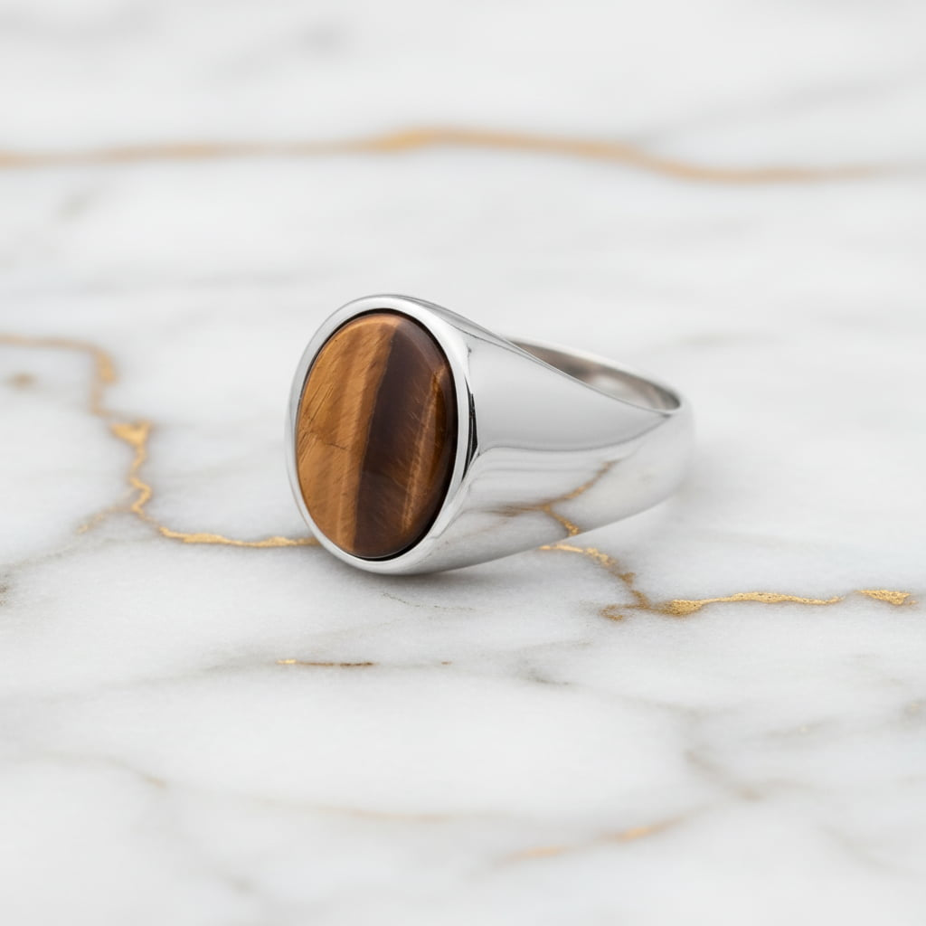 Tigerauge Ring - Kraft & Klarheit CrystalScents