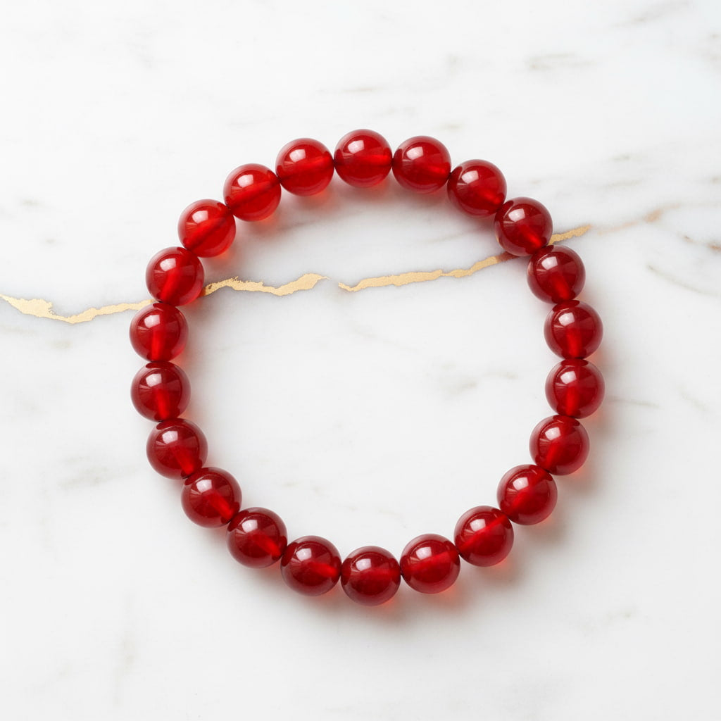 Rotes Achat Kugelarmband – Energie & Ausstrahlung CrystalScents