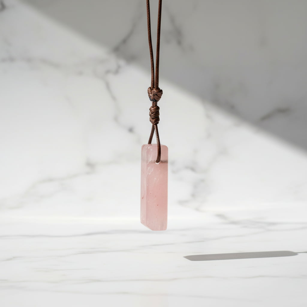 Erdbeerquarz Halskette - Liebe & Lebensfreude CrystalScents