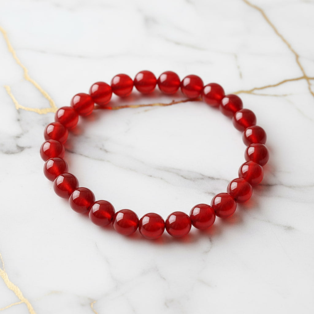 Rotes Achat Kugelarmband – Energie & Ausstrahlung CrystalScents
