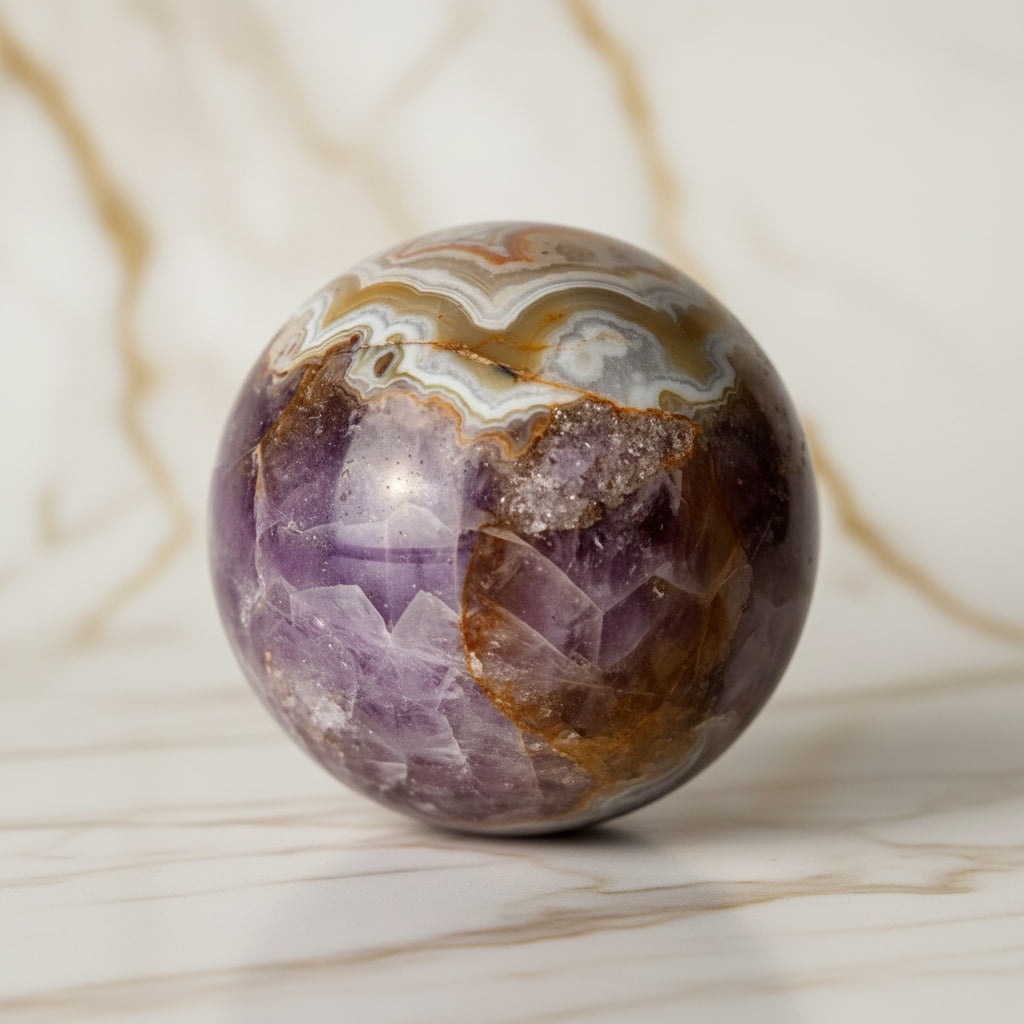 Amethyst Achat Kugel – Eleganter Wohn- & Meditationsbegleiter