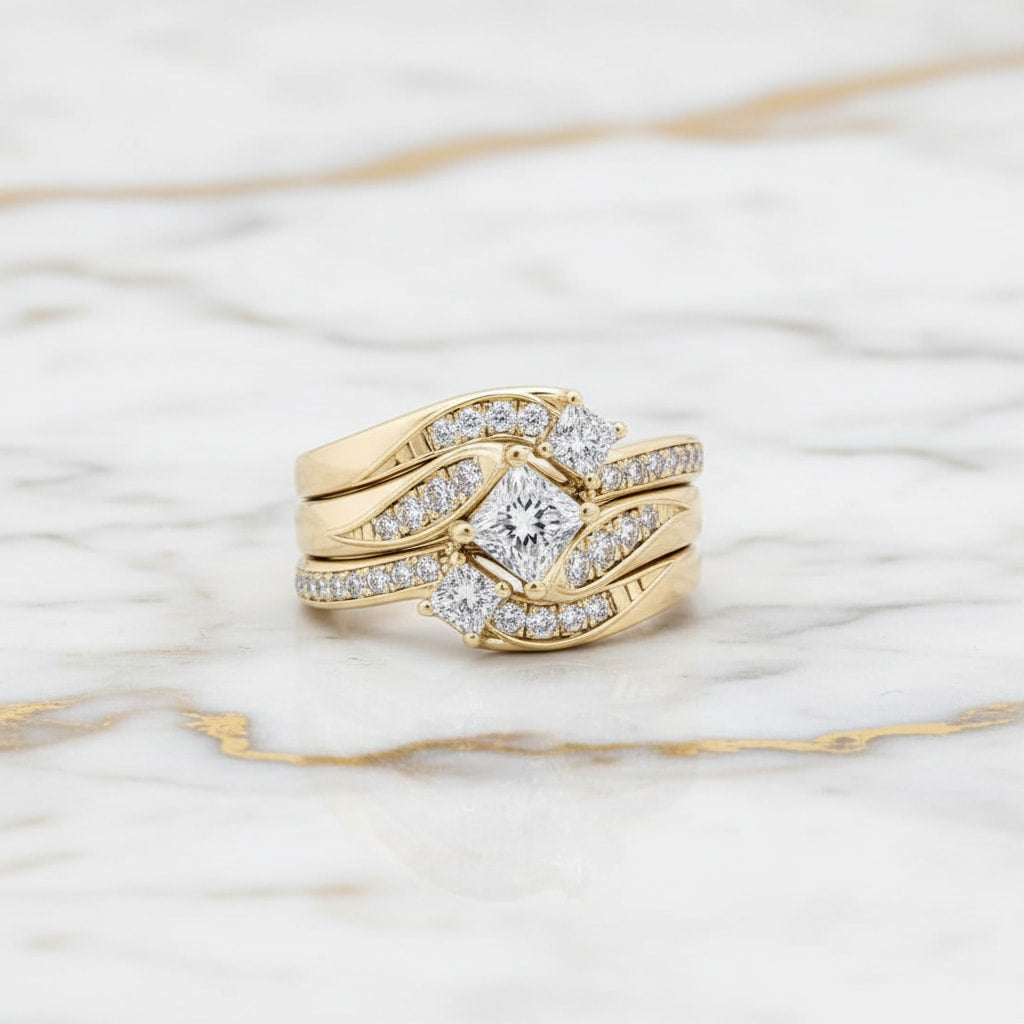Ring – 3-teilig mit funkelnden Steinen CrystalScents