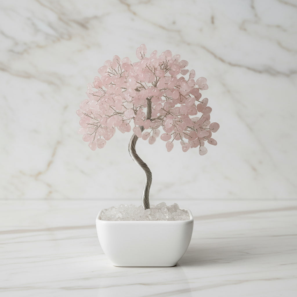 Rosenquarz Baum - Liebevoller Lichtfänger CrystalScents