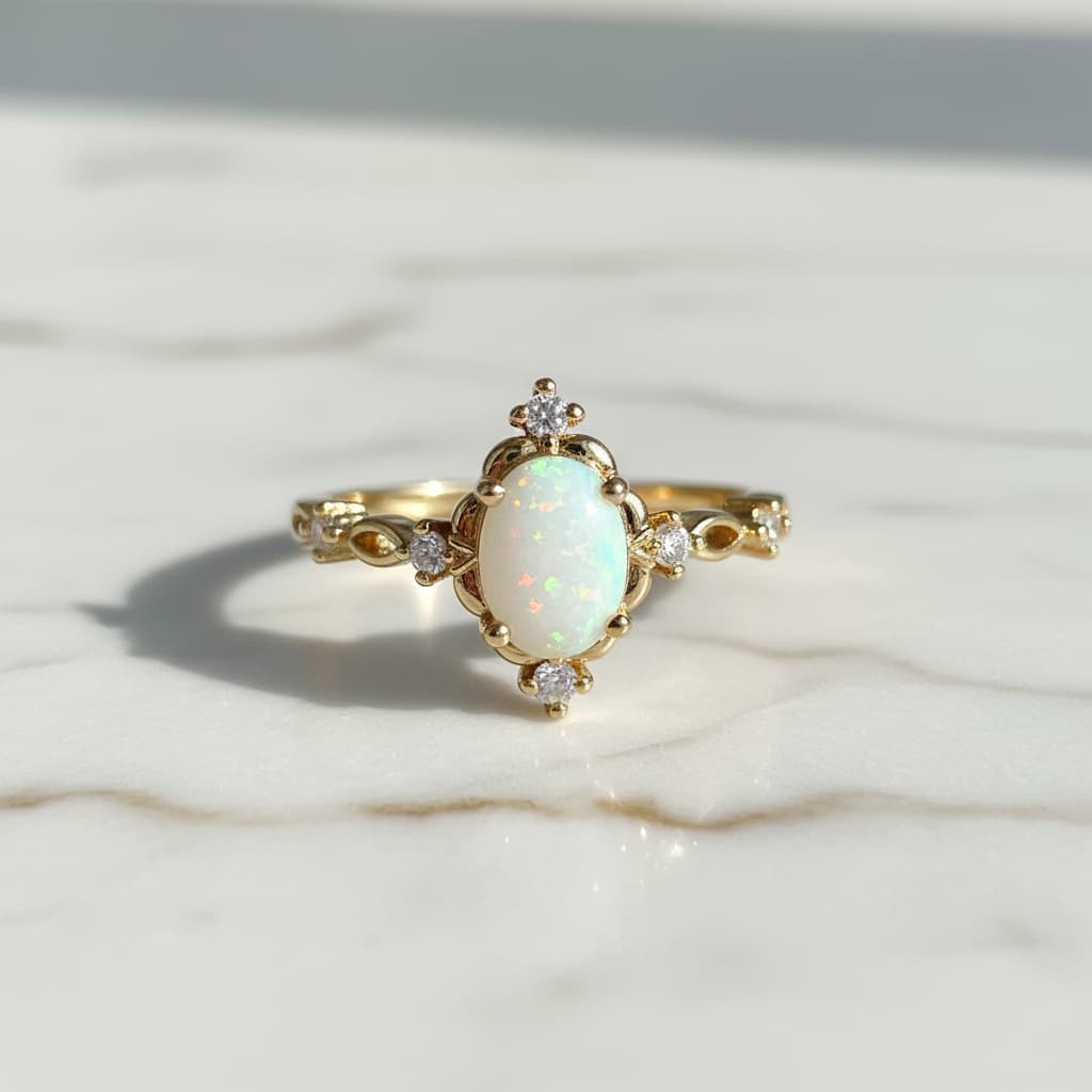 Opal Ring - Leuchtende Akzente CrystalScents