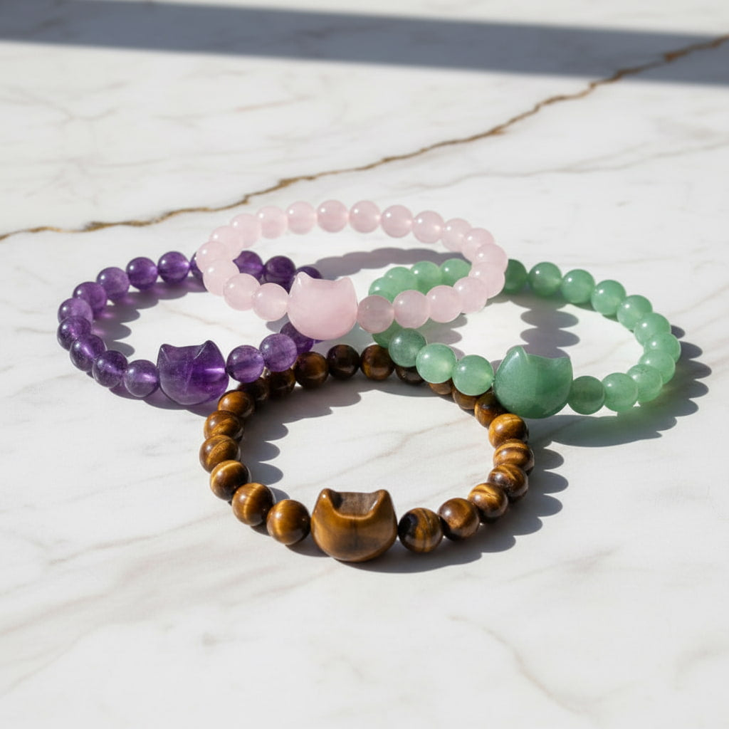 Aventurin Kugelarmband - Katze CrystalScents