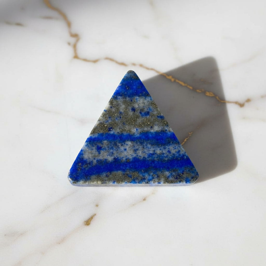 Lapislazuli Dreieck - Amulett mit Auge