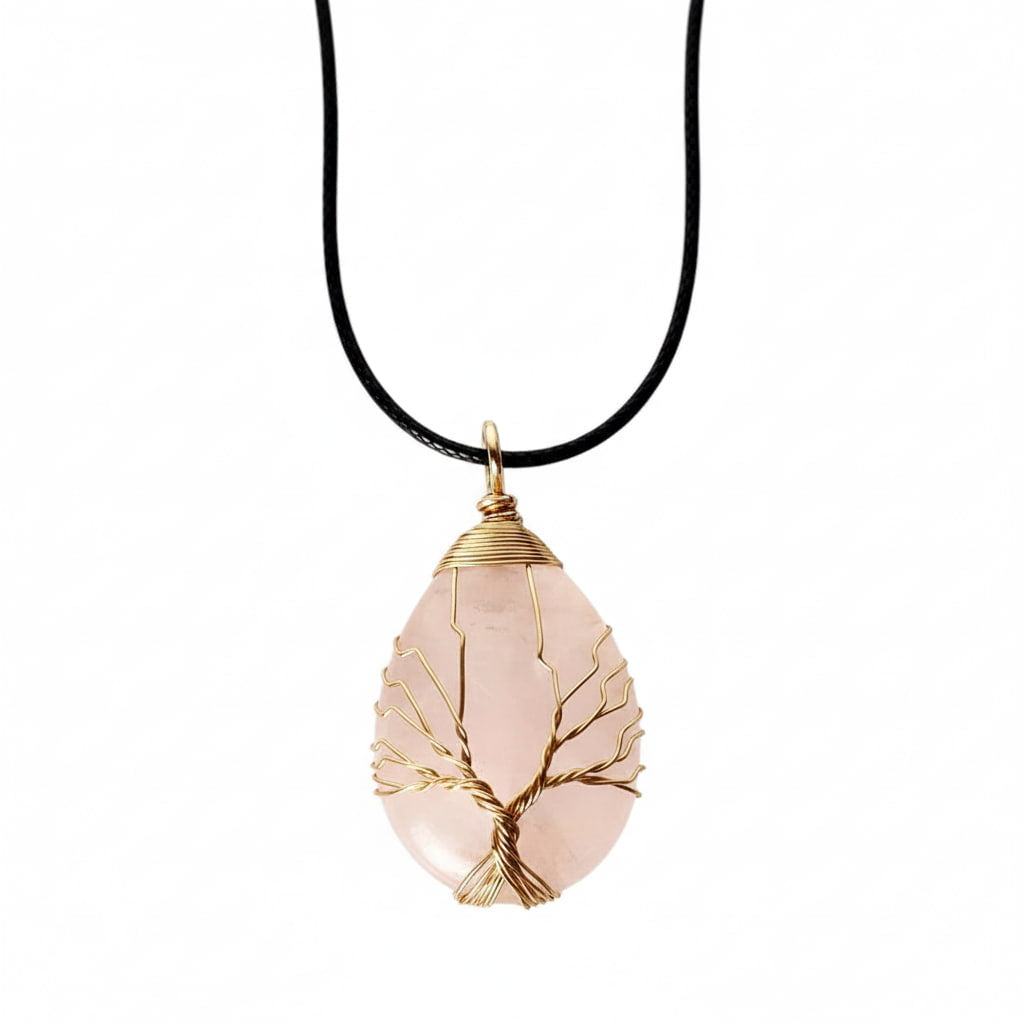 Rosenquarz Halskette – Sanfte Harmonie CrystalScents
