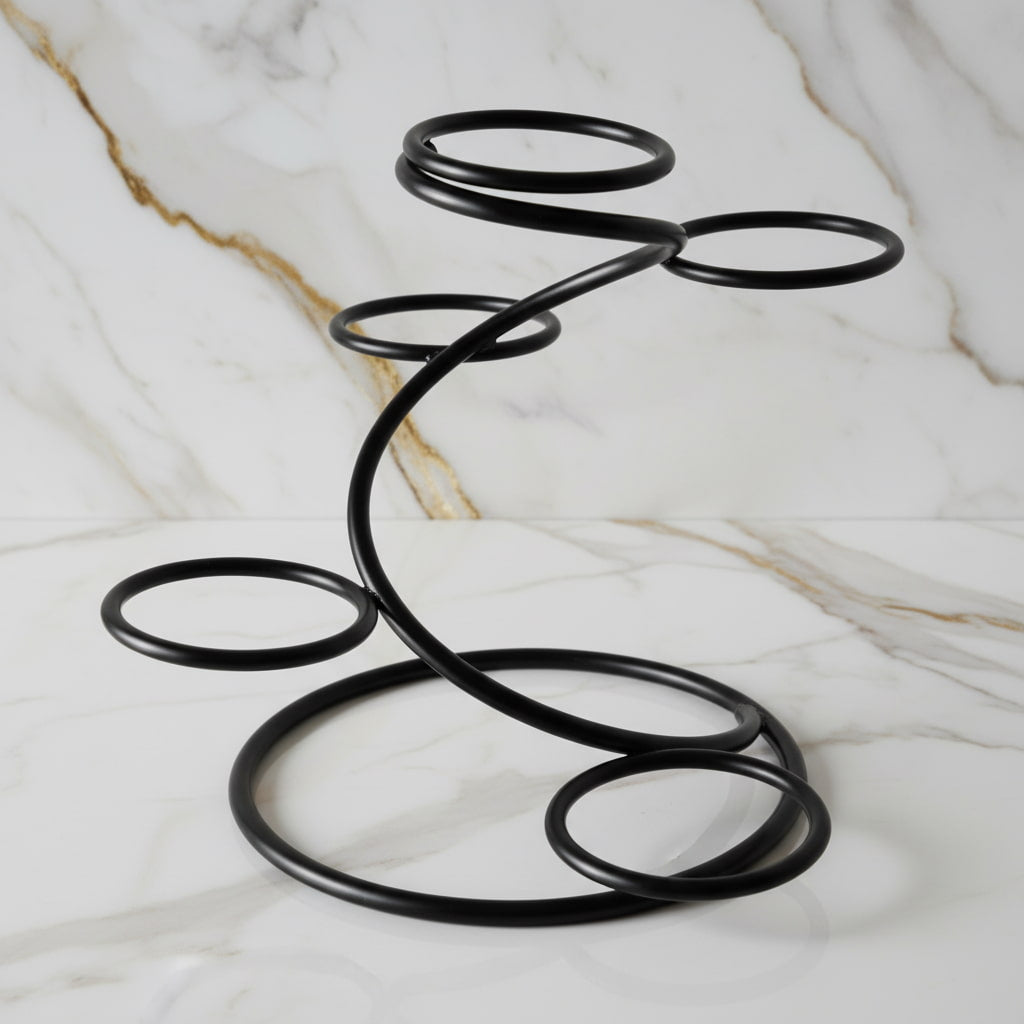 Kugelhalter Schwarz – Edle Präsentation für bis zu 5 Kristallkugeln CrystalScents