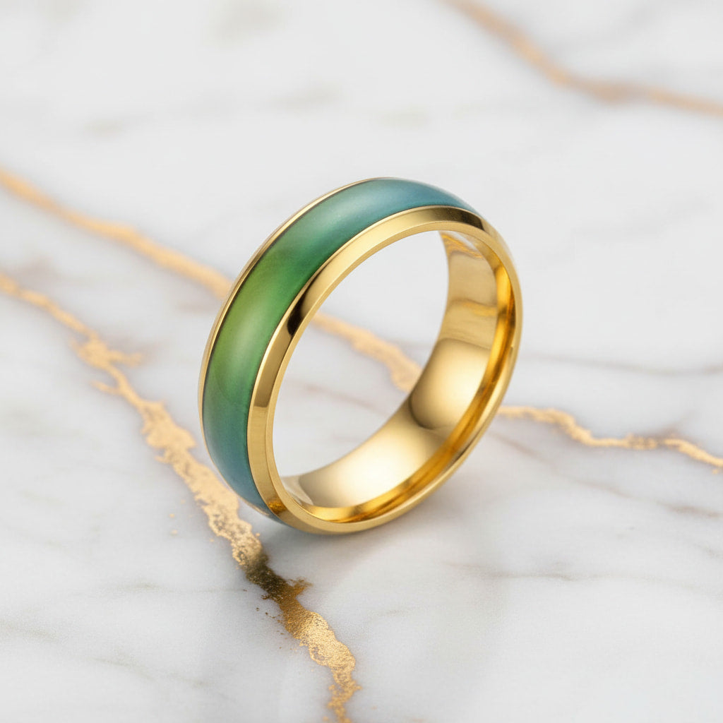 Emotionsring Gold - Gefühle stilvoll ausdrücken CrystalScents