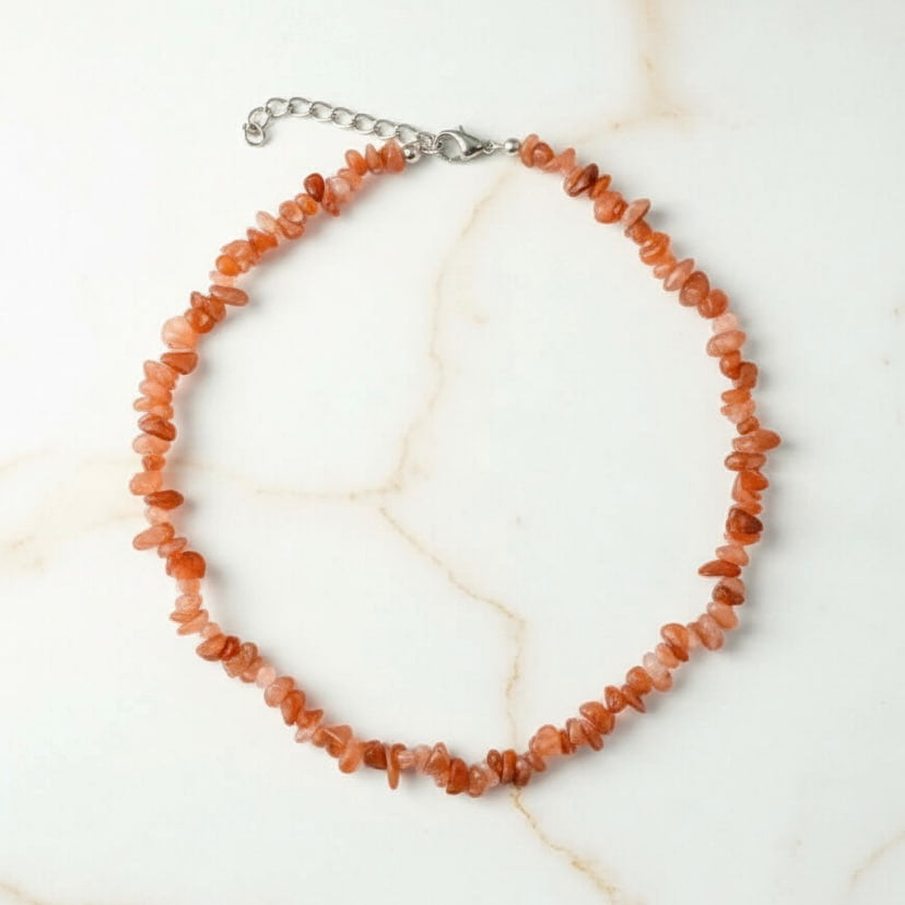 Achat Splitter Halskette – feuriges Accessoire