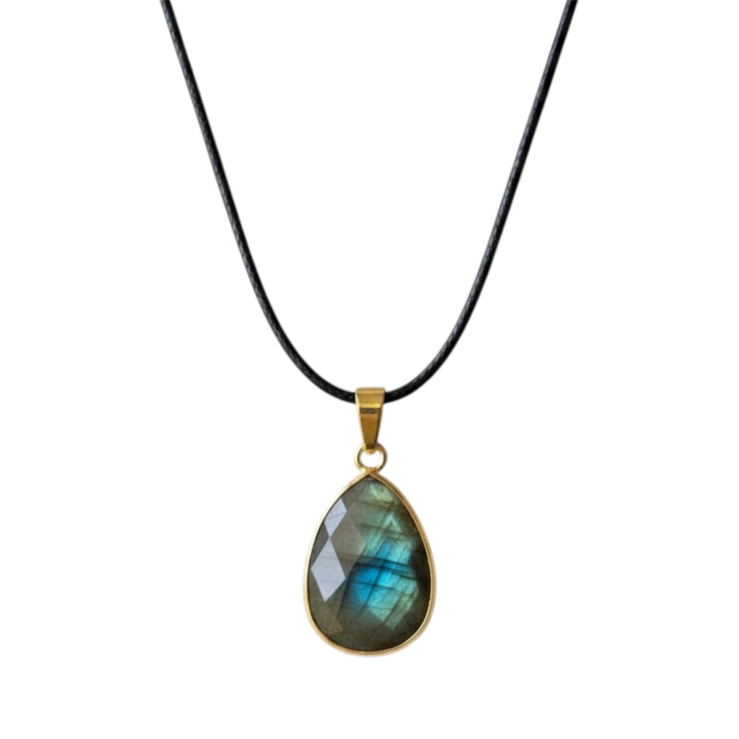 Labradorit Halskette - Facettierter Schimmer CrystalScents