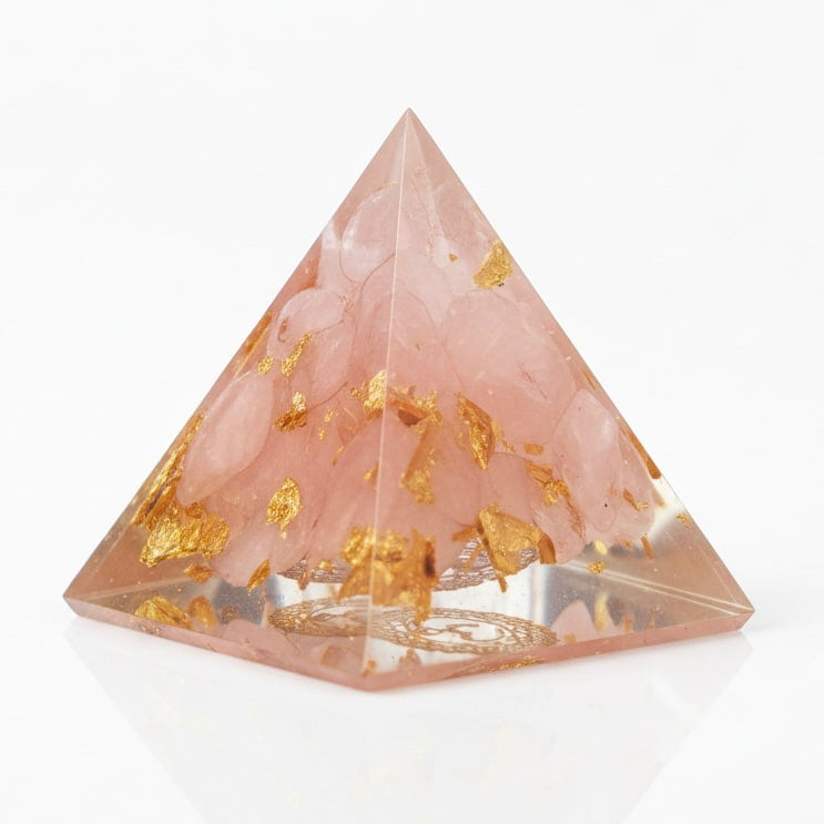 Rosenquarz Pyramide – Harmonie & Freude