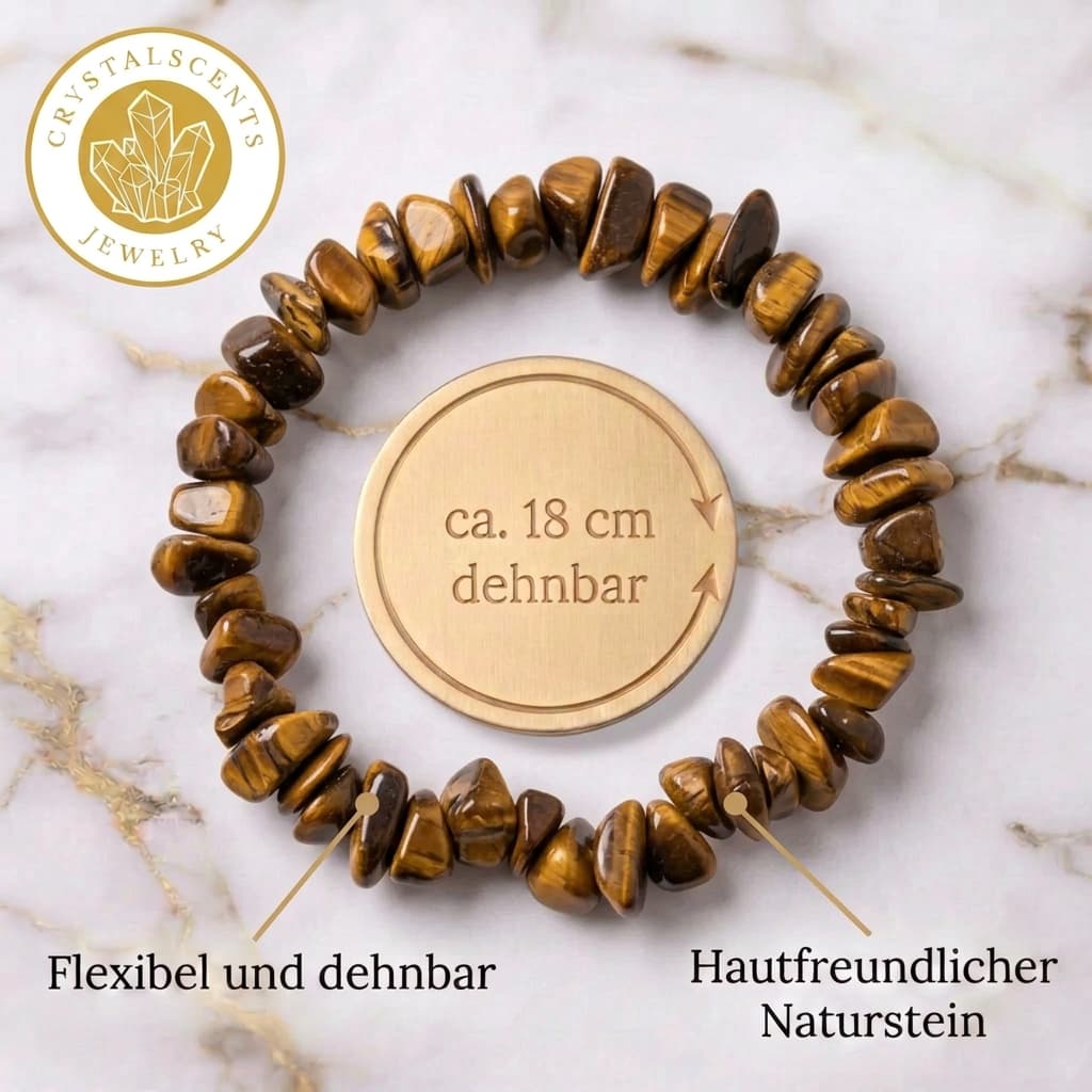 Tigerauge Splitterarmband  - Erdung & Kraft