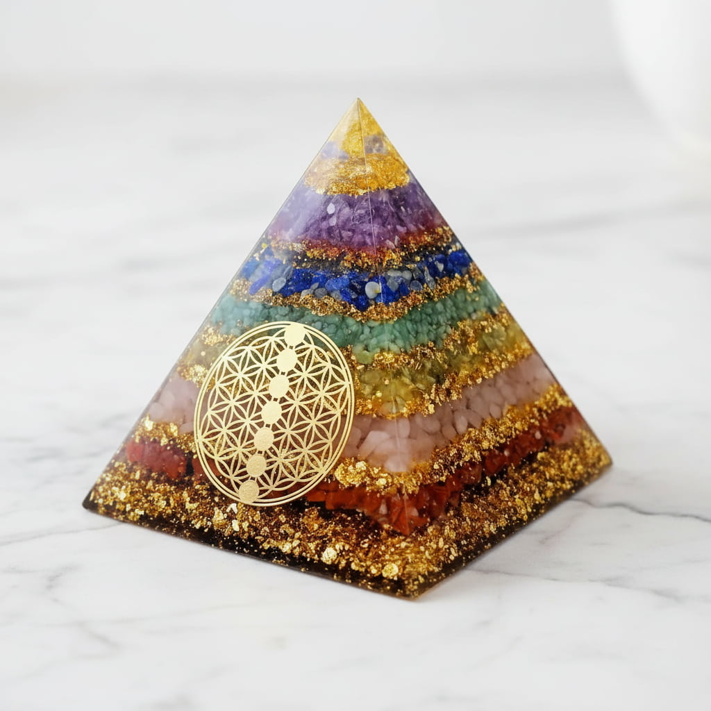 Orgonit Chakra Pyramide – Harmonische Energie CrystalScents